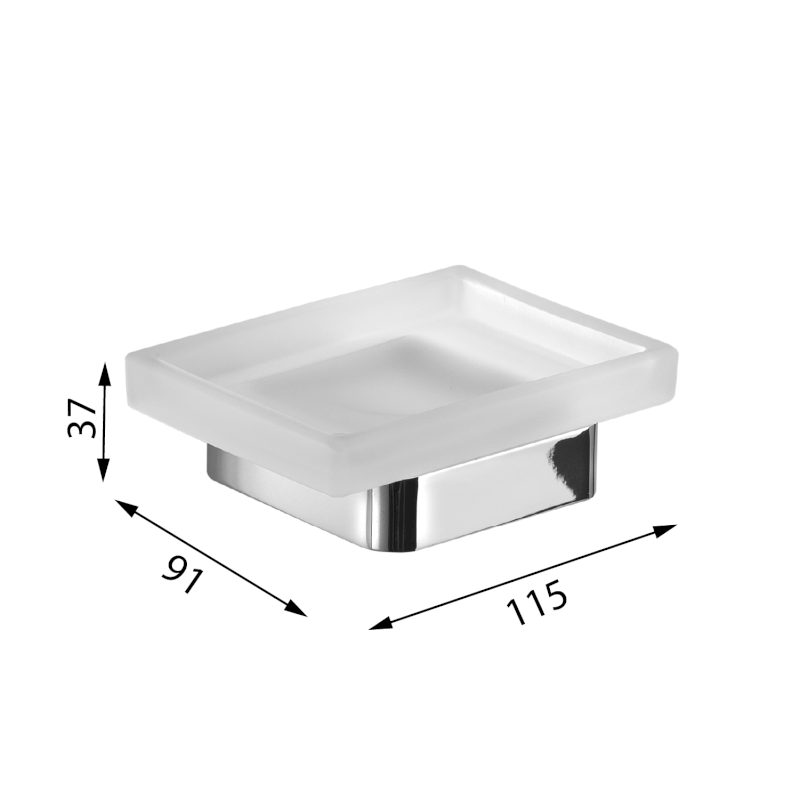 SAMOA mýdlenka, mléčné sklo, černá mat A81114
