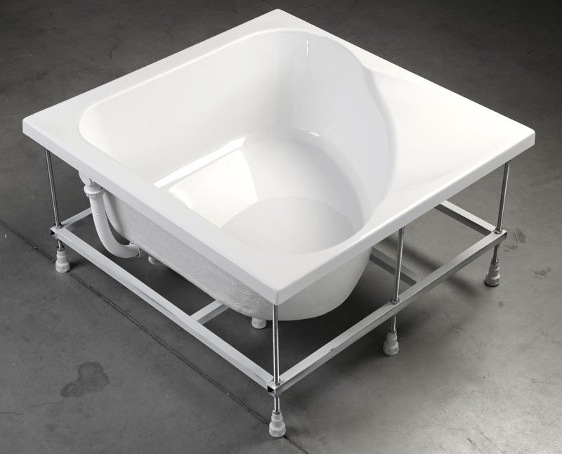 CARMEN hluboká sprchová vanička s konstrukcí, čtverec 90x90x30cm, bílá 29711