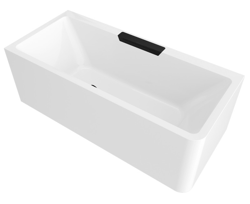 CASCATA L MONOLITH obdélníková vana 180x80x60cm, kaskáda černá 73836ML.102