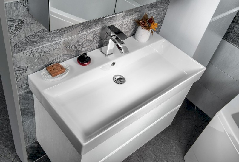 KARE 85 keramické umyvadlo nábytkové 85x45cm, bílá 17085