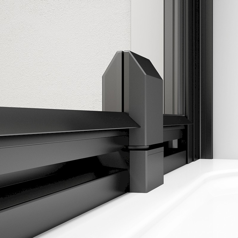 EASY BLACK sprchové dveře otočné 880-1020mm, čiré sklo EL1715B