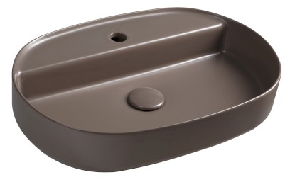 INFINITY OVAL keramické umyvadlo na desku, 60x40cm, taupe 10NF65060-2H