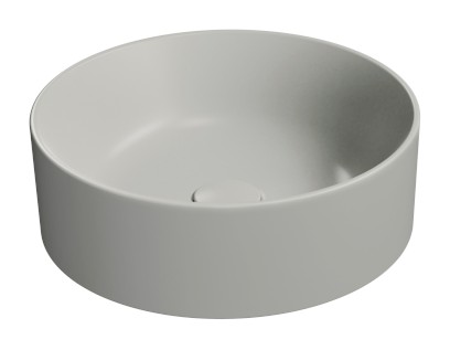 KUBE X keramické umyvadlo na desku, průměr 40cm, cenere mat 942617