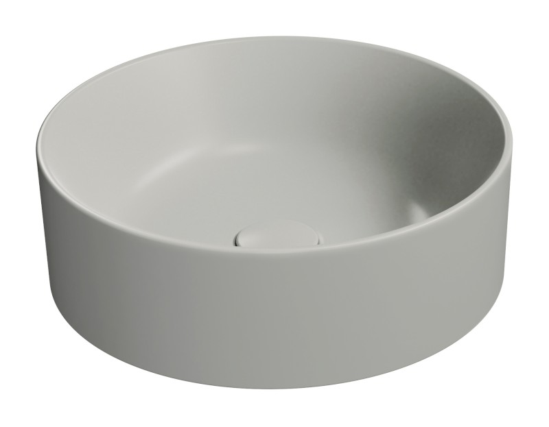 KUBE X keramické umyvadlo na desku, průměr 40cm, cenere mat 942617