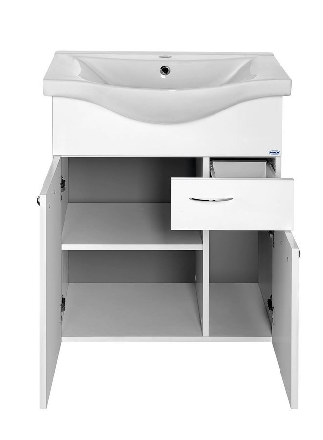 KERAMIA FRESH umyvadlová skříňka, 1 zásuvka, 60,6x74x34cm, bílá 50064A