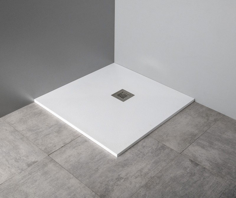 MITIA sprchová vanička z litého mramoru, obdélník 140x90cm, bílá PMB14090