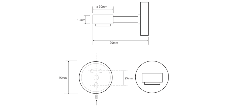 X-ROUND mýdlenka magnetická, chrom XR802