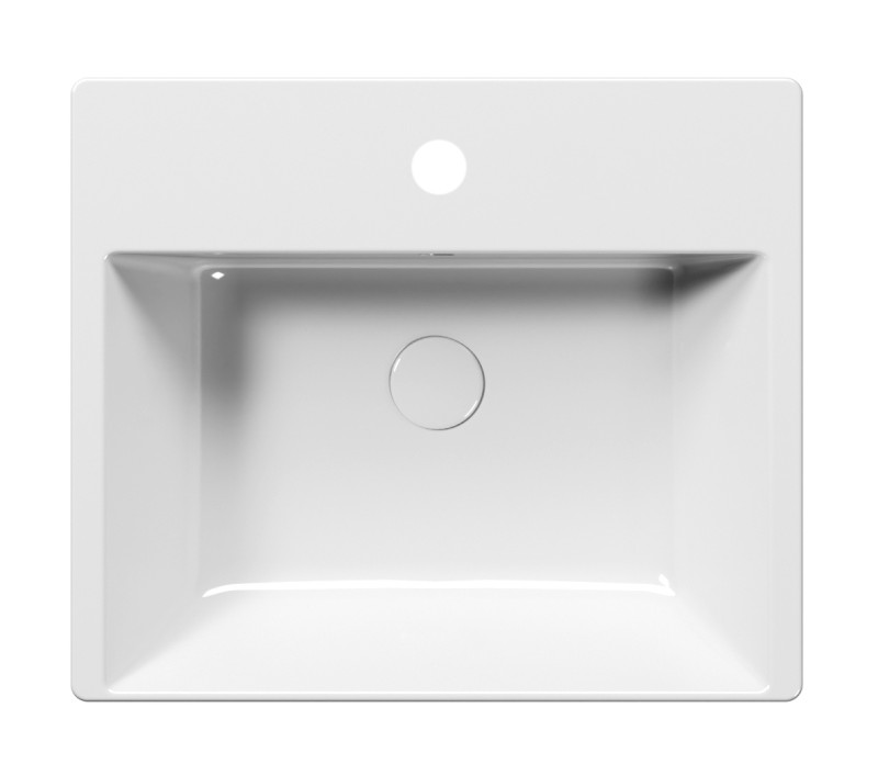 KUBE X keramické umyvadlo polozápustné 55x47cm, bílá ExtraGlaze 9434111
