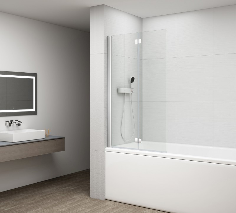 ROTA vanová zástěna skládací 900mm, čiré sklo FA900