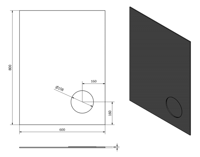 COSMETICO zrcadlo 60x80cm, kosmetické zrcátko MIR2