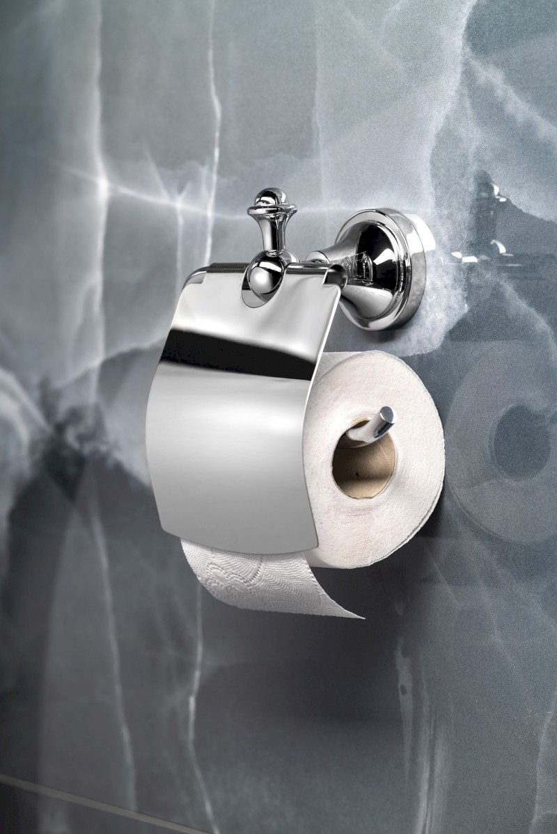 NEVIS držák toaletního papíru s krytem, chrom NV2513