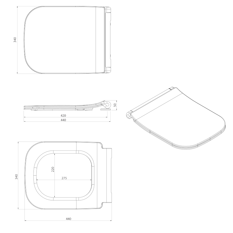 VEA WC sedátko, SLIM, Soft Close, Easy Take, bílá 40Z80200I-S