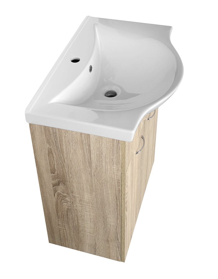 KERAMIA FRESH umyvadlová skříňka 60,6x74x34cm, dub platin 50065