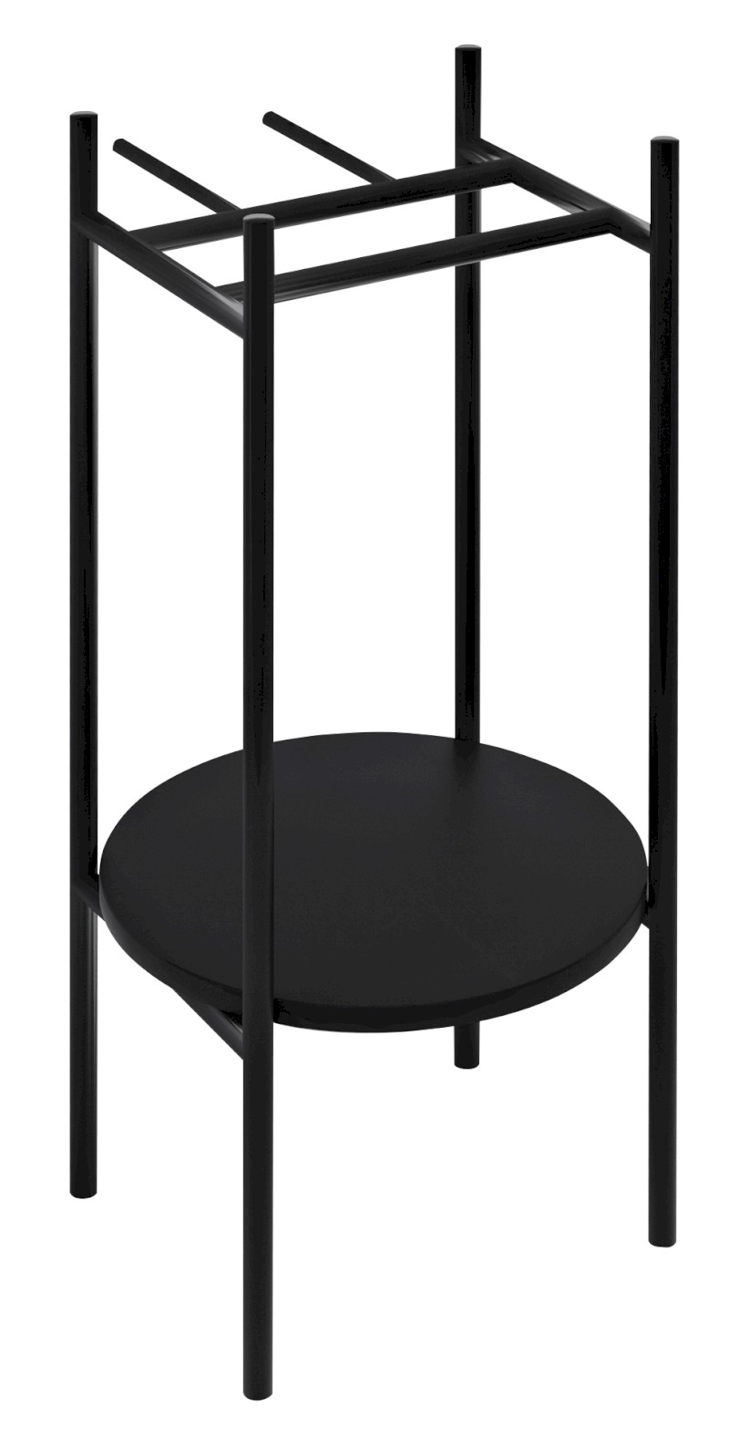 PUNO podstavec pod kulatá umyvadla 375x830x448xmm, černá SKA380-2