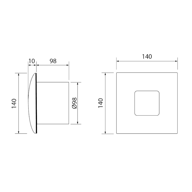 SILENTIS 10 koupelnový ventilátor axiální, 15W, potrubí 100mm, bílá 01070000