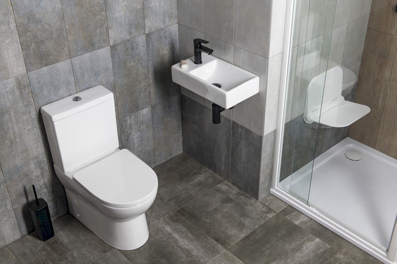 MINOS keramické umývátko, 45x26cm, baterie vlevo, bílá 4757