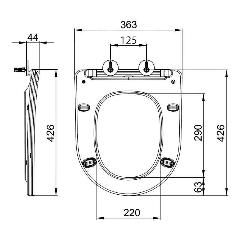 PACO WC sedátko, SLIM, Soft Close, Easy Take, ivory PCS1012BE