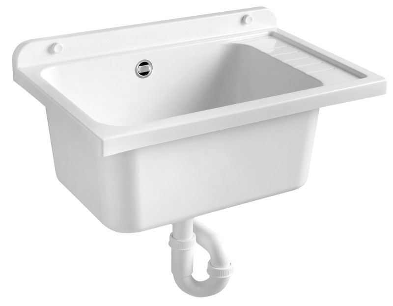 Výlevka na skříňku 58x38cm, plast bílá PI5838