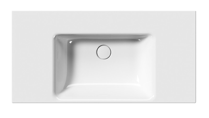 NUBES keramické umyvadlo 100x50cm, s odkládacími plochami, bez otvoru, bílá ExtraGlaze 9651011
