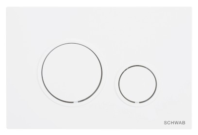 SCHWAB VELA ovládací tlačítko, 247x165 mm, bílá lesk P47-0130-0253