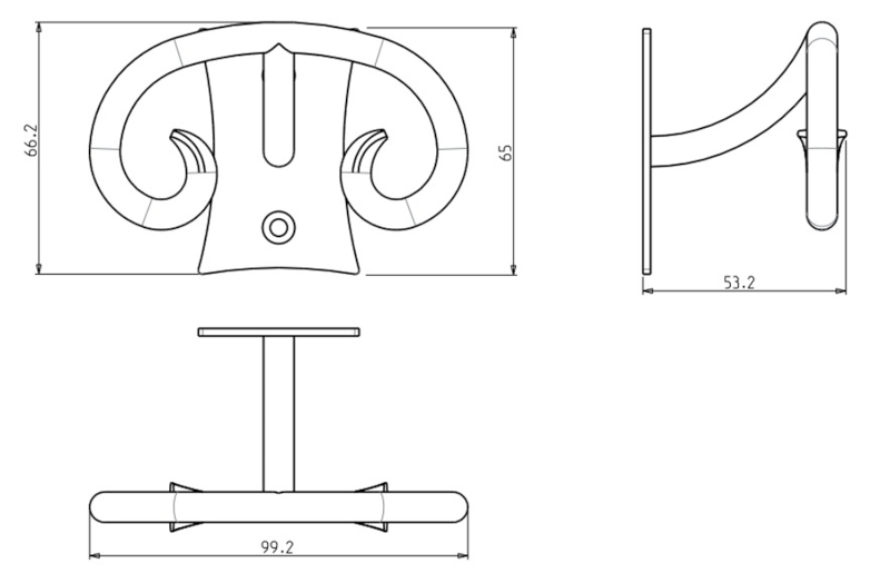 REBECCA dvojháček, černá CC023