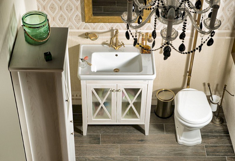 CROSS umyvadlová skříňka 70x81x47cm, starobílá CR275