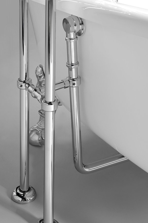 REGATA volně stojící vana 175x85x61cm, nohy chrom mat, bílá 10231