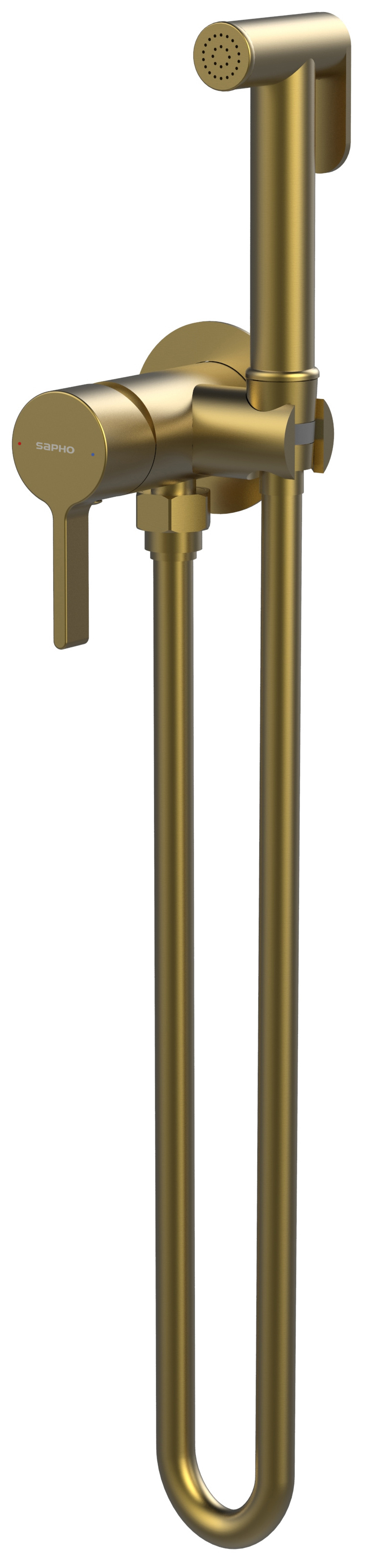 ICONIC podomítková bidetová baterie se Stop sprškou, kulatá, zlato mat AF040GB