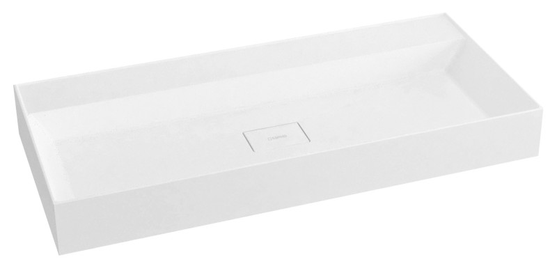 GODIVA umyvadlo, litý mramor, 96x44cm, bez otvoru, bílá GU096-0