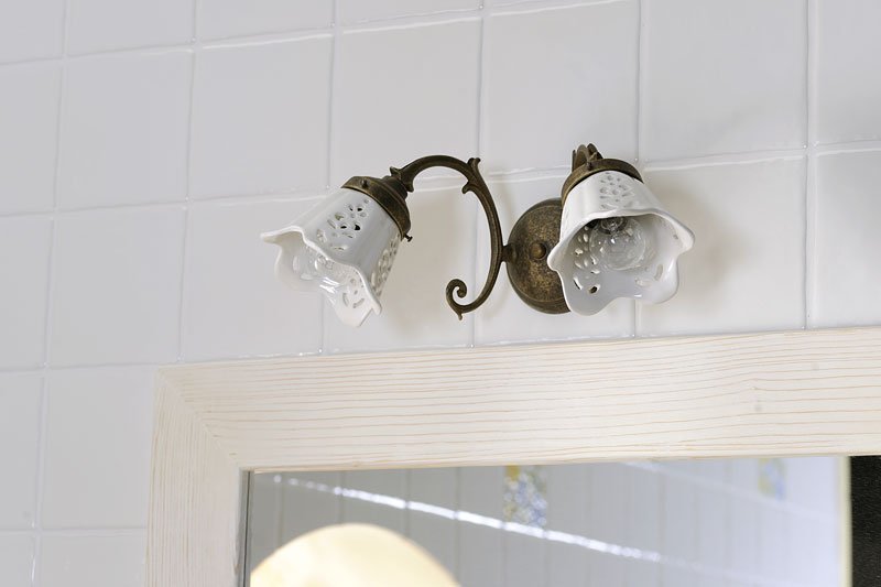 BRINDISI svítidlo 2xE14, 40W, 230V, keramické stínítko, IP21, bronz MC052