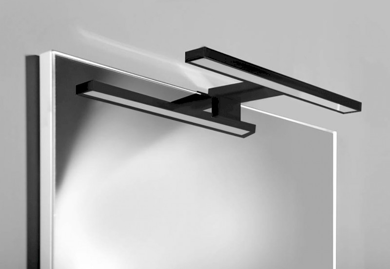 SERAPA LED svítidlo 5W, 230V, 300x40x100mm, IP44, plast, černá mat SA147B