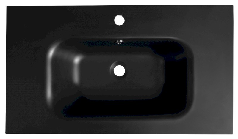SIDRA umyvadlo, litý mramor, 81x46cm, černá mat SD081B