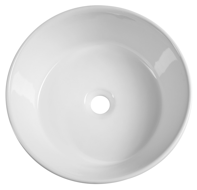 Keramické umyvadlo na desku, Ø 40cm, bílá 40150