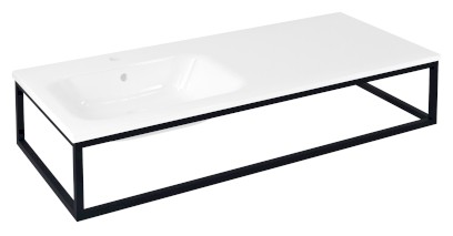 SKA konzole pod umyvadlo/desku 119,7x22x51cm, černá mat SKA820