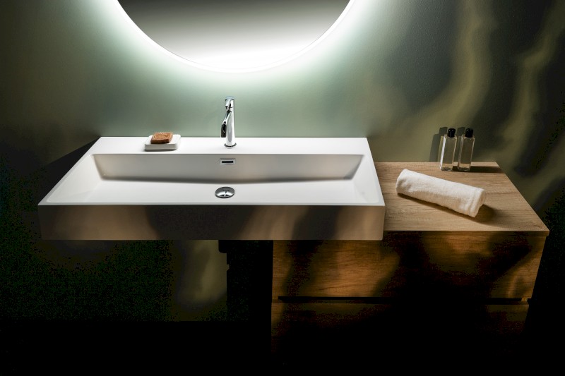 AQUATIC umyvadlo, litý mramor, 100x46cm, bílá AT100