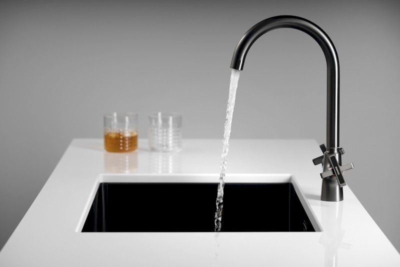 XELLA stojánková dřezová baterie, gun metal XE603GM