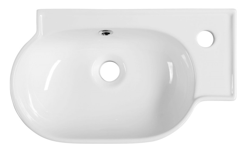 YUMO keramické umývátko rohové 45x28cm, bílá 3045