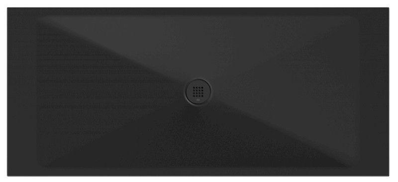 Keramická sprchová vanička, obdélník 180x80x2cm, černá mat 46180826