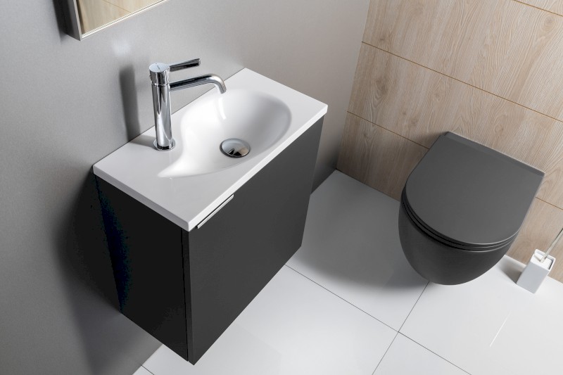 AQUA umývátko 50,5x25cm, litý mramor, bílá 10053