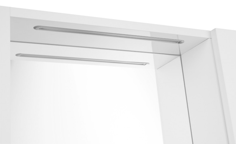 ZOJA/KERAMIA FRESH STRIP galerka s LED osvětlením, 60x60x14cm, pravá, bílá 45022S