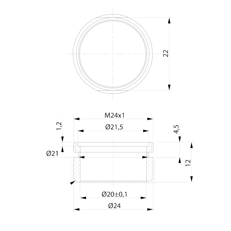 Perlátor vnější závit M24x1, zlato mat 3070.290