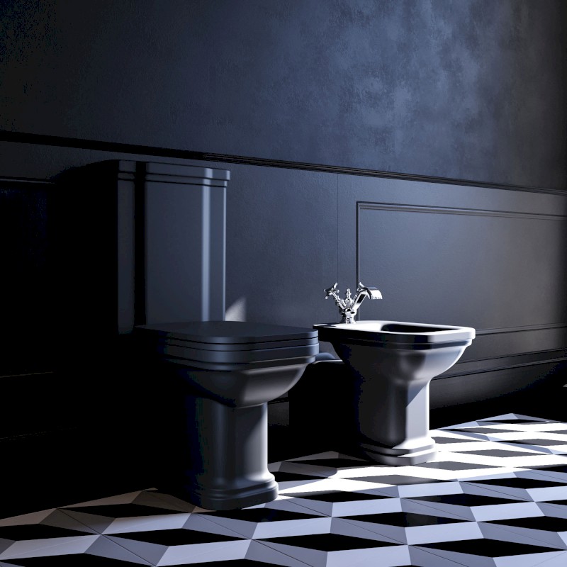 WALDORF bidet stojící 37x65cm, černá mat 4120K7