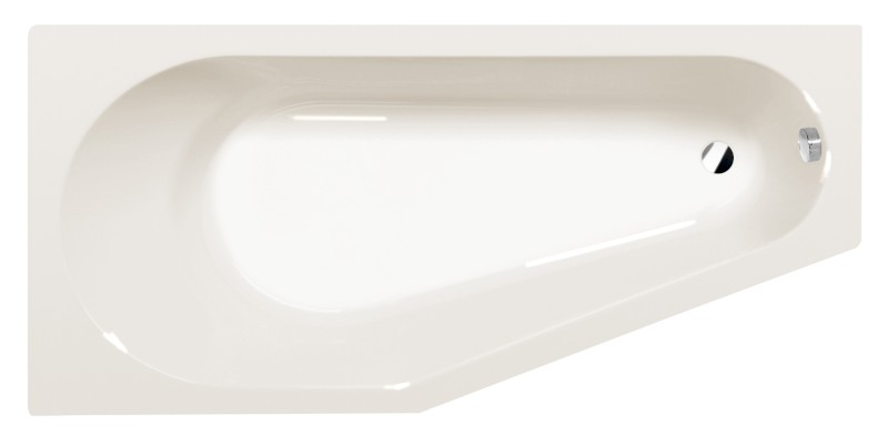 TIGRA L asymetrická vana 170x80x46cm, ivory 90111.40