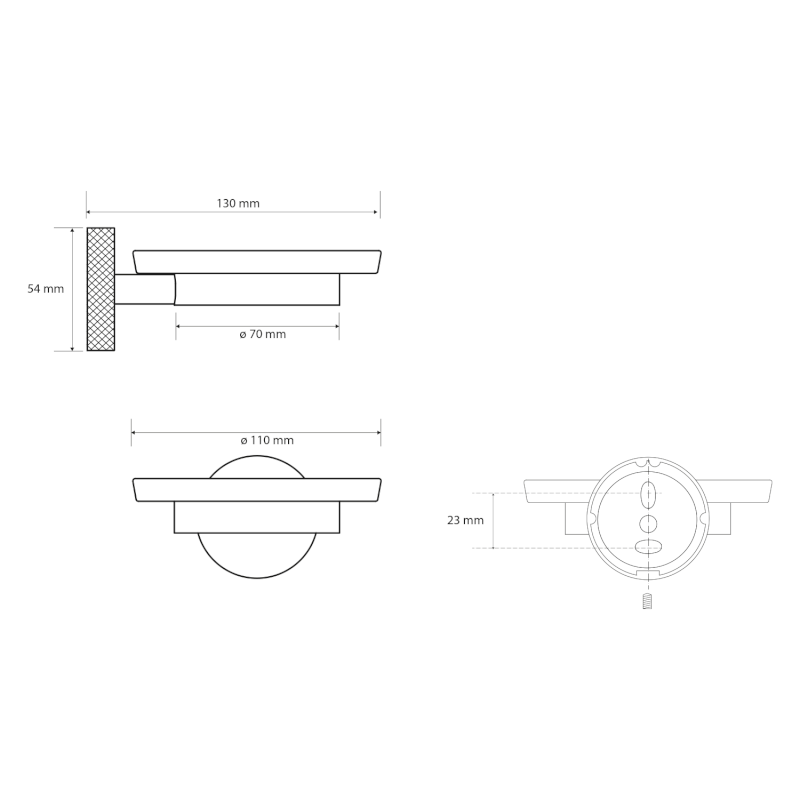 LARISSA mýdlenka, mléčné sklo, chrom WS002