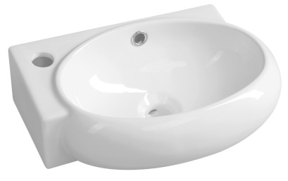 RIBERA keramické umývátko rohové 43x28,5 cm, otvor pro baterii vlevo, bílá AR498
