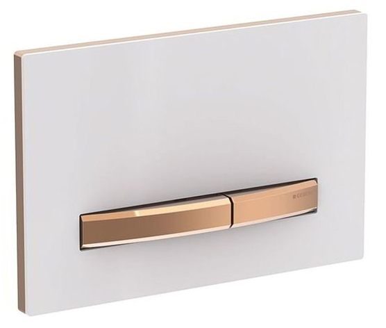 GEBERIT SIGMA50 ovládací tlačítko, bílé sklo/růžové zlato 115.670.11.2