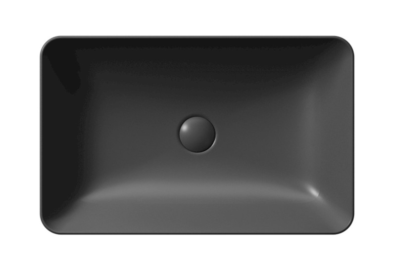 NUBES keramické umyvadlo na desku 60x38cm, černá mat 903626