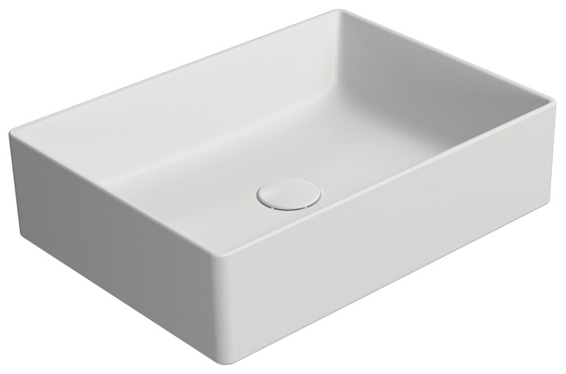 KUBE X keramické umyvadlo na desku, 50x37cm, bílá mat 942909