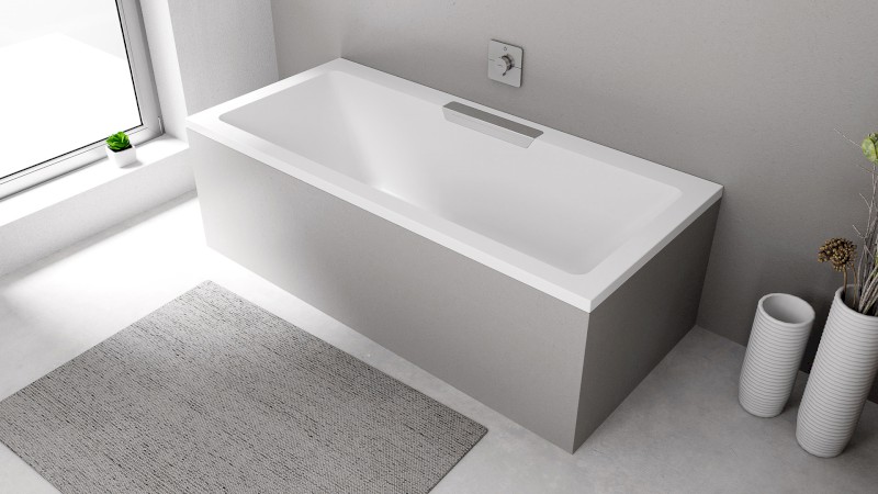 CASCATA obdélníková vana 185x85x45cm, kaskáda nerez 73836.100