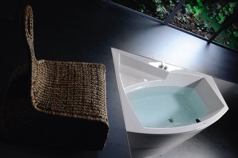 EVIA L asymetrická vana 160x100x47cm, bílá 11611